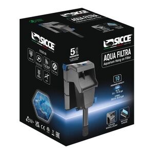 Sicce Aqua Filtra 10 Hang-On Aquarium Filter | Fresh & Saltwater | Up to 10 Gal